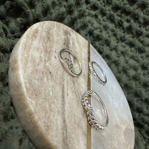 Sterling silver rings size 6